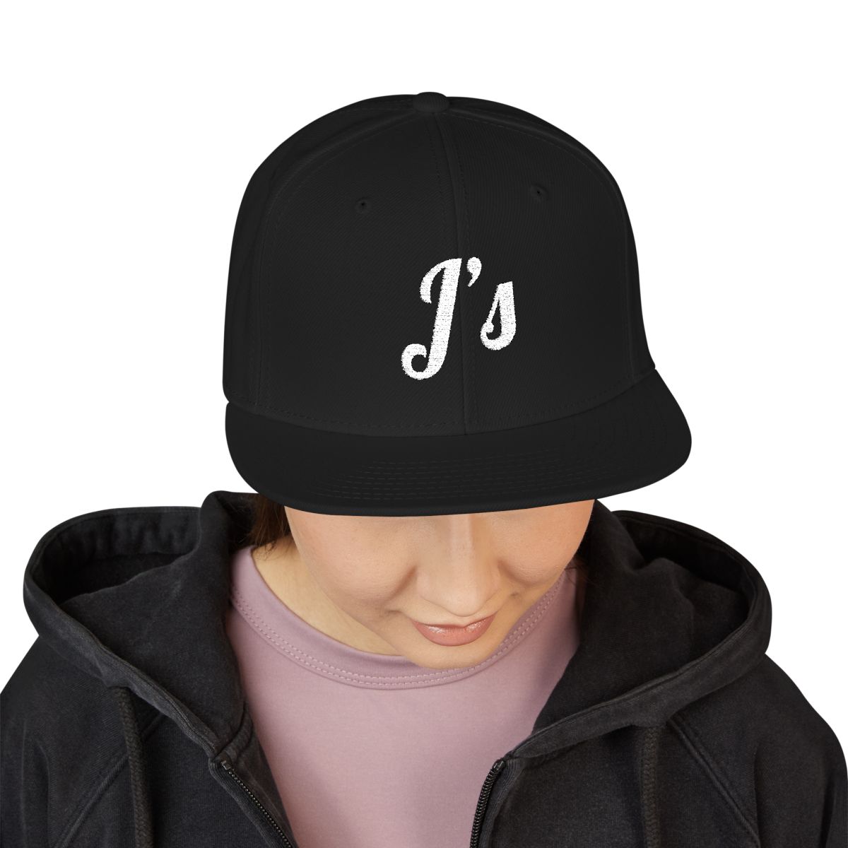 Classic Script Snapback — Black