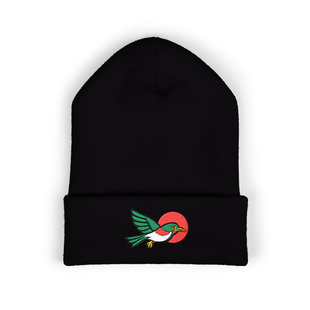 Bird & Sun Beanie — Black