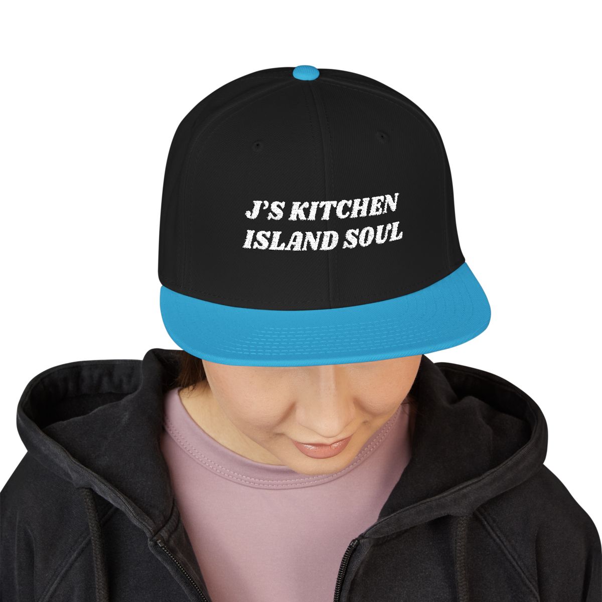 Island Soul Snapback — Aqua / Black
